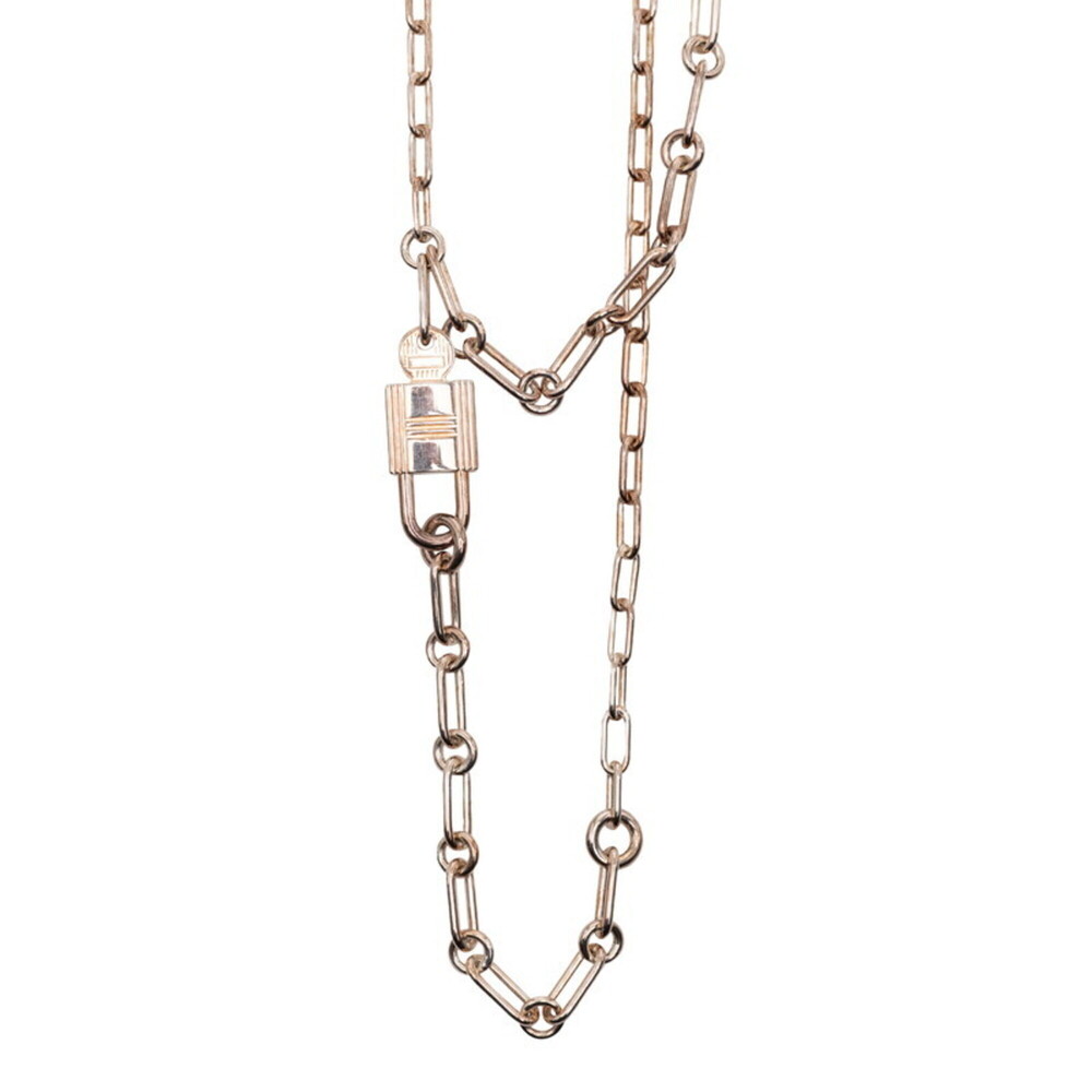 HERMES Silver Necklace